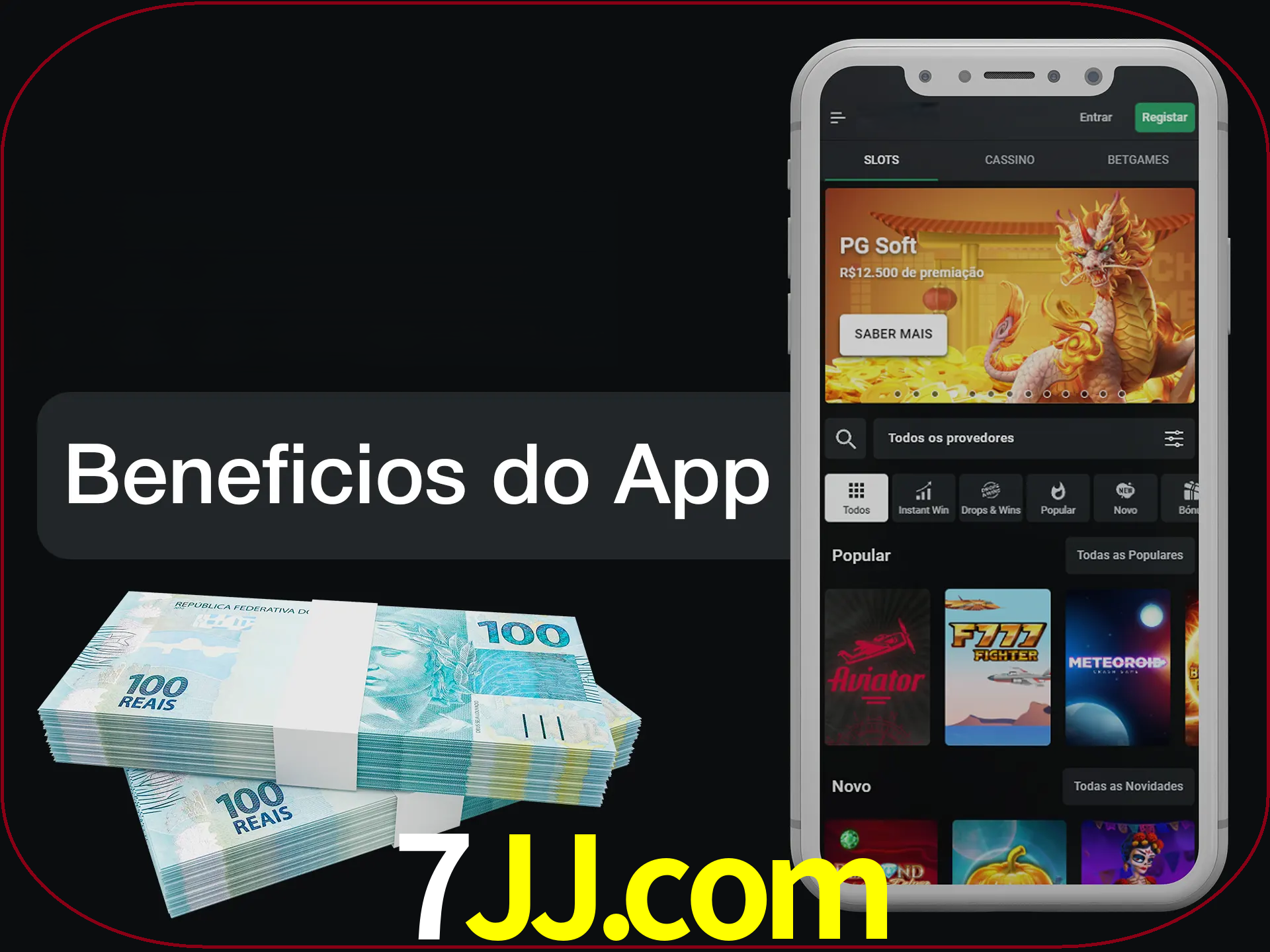 Obtenha todos os benefícios usando o aplicativo.