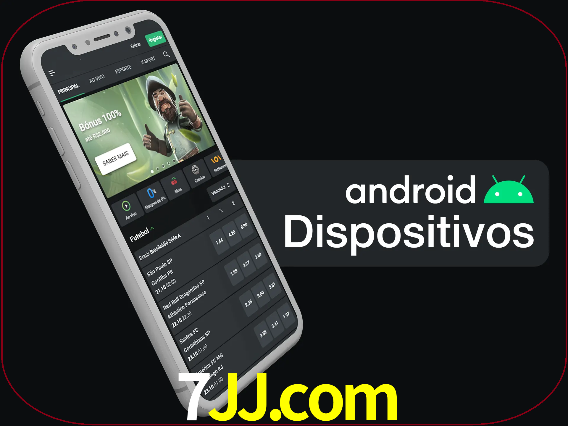 O aplicativo suporta a maioria de todos os dispositivos Android.