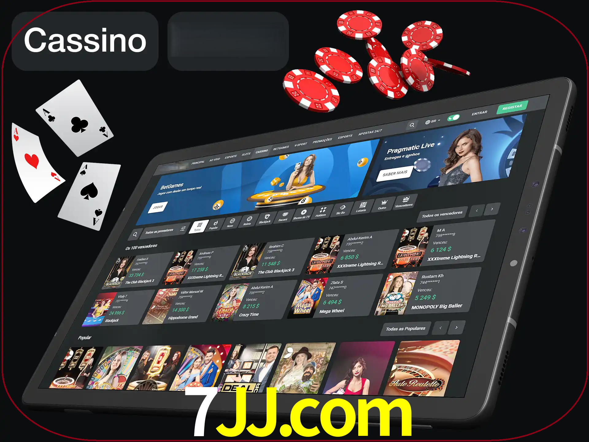Jogue vários jogos de cassino em nosso cassino.