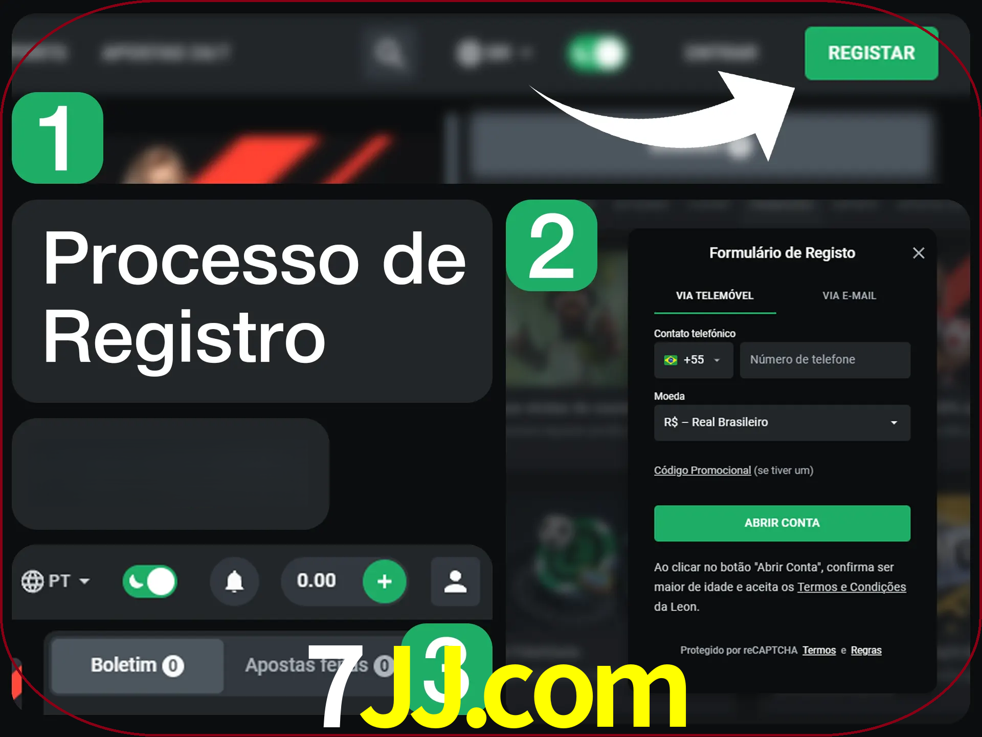 O processo de registro na LeonBet é simples.