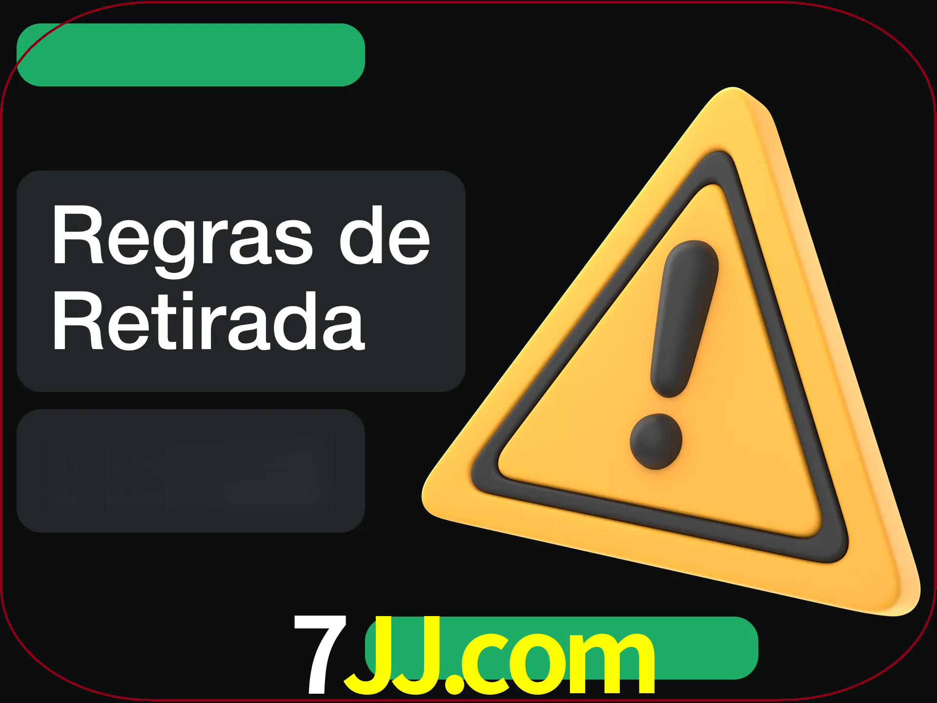 Leia as regras antes de fazer primeiro comdawal.